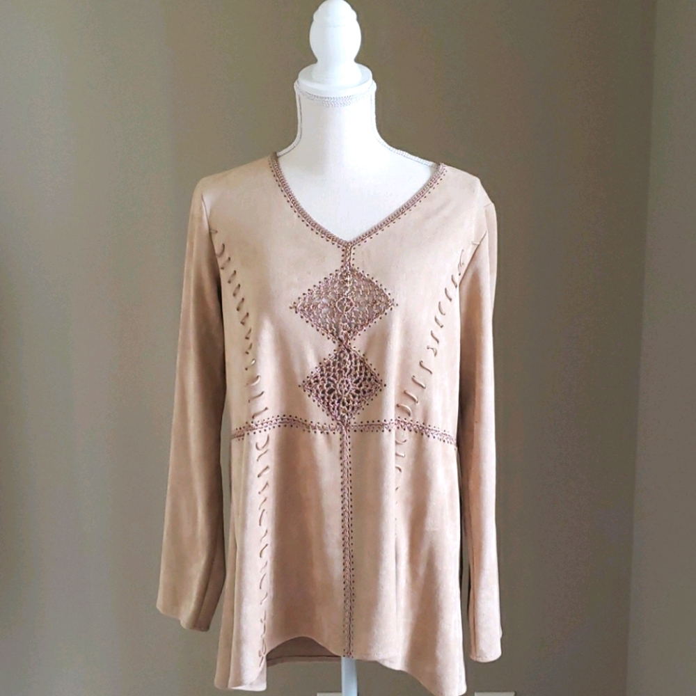 Faux suede shirt